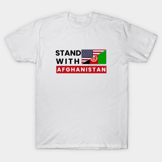 Stand with Afghanistan (light background) T-Shirt by Pro Exodus Relief 